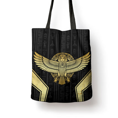 Egypt BA Tote Bag Winged Pharaoh Hieroglyphic Patterns