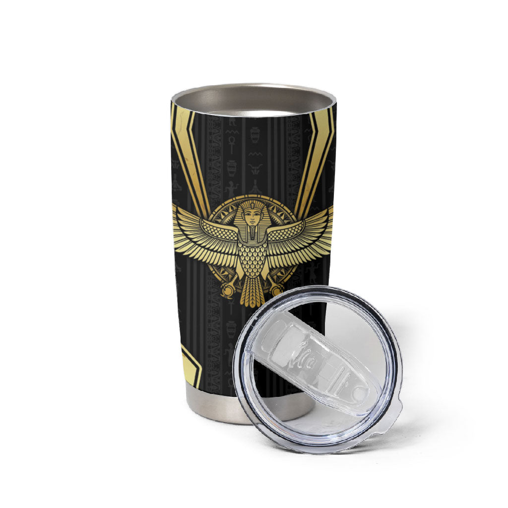 Egypt BA Tumbler Cup Winged Pharaoh Hieroglyphic Patterns
