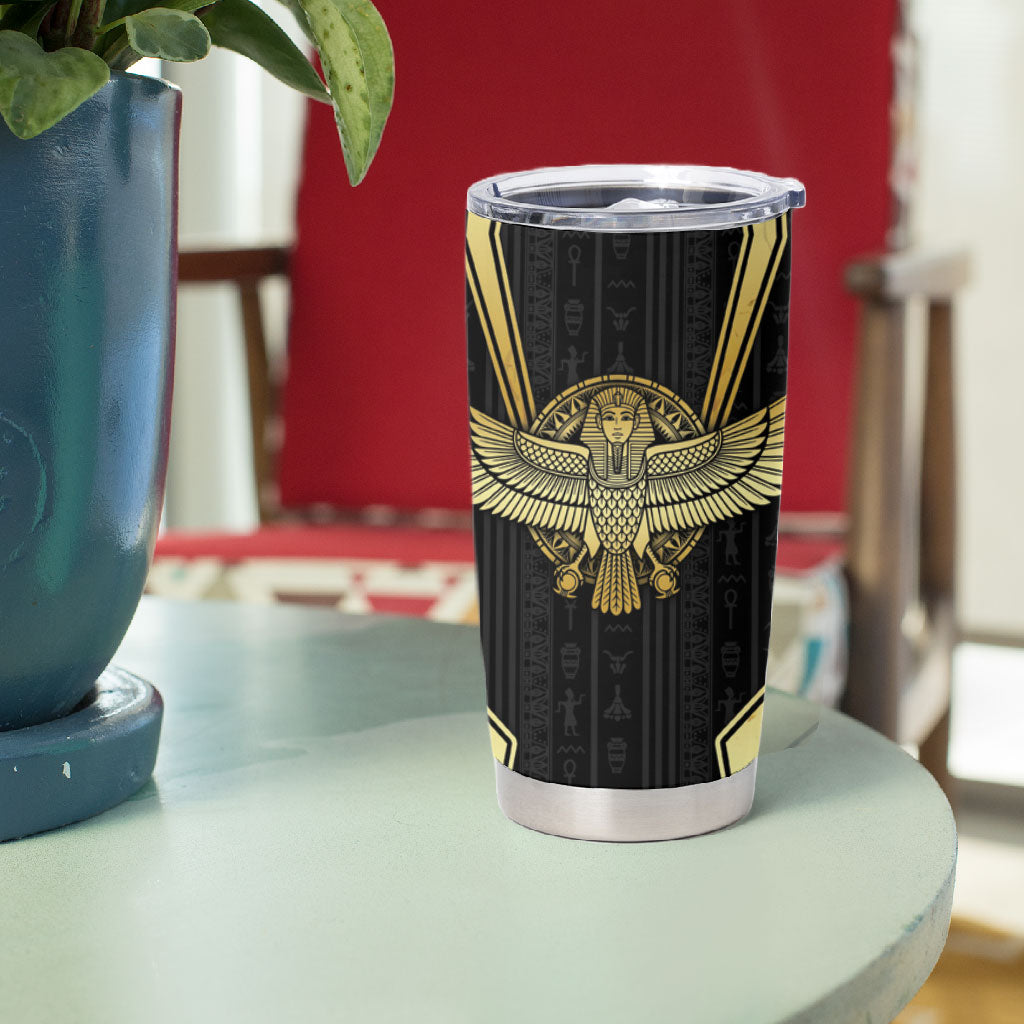 Egypt BA Tumbler Cup Winged Pharaoh Hieroglyphic Patterns