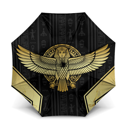 Egypt BA Umbrella Winged Pharaoh Hieroglyphic Patterns
