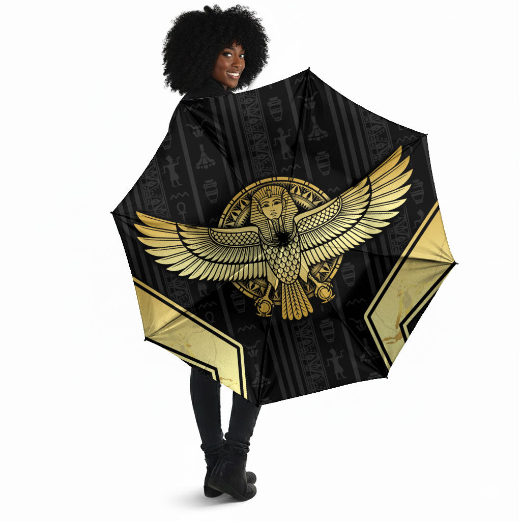 Egypt BA Umbrella Winged Pharaoh Hieroglyphic Patterns