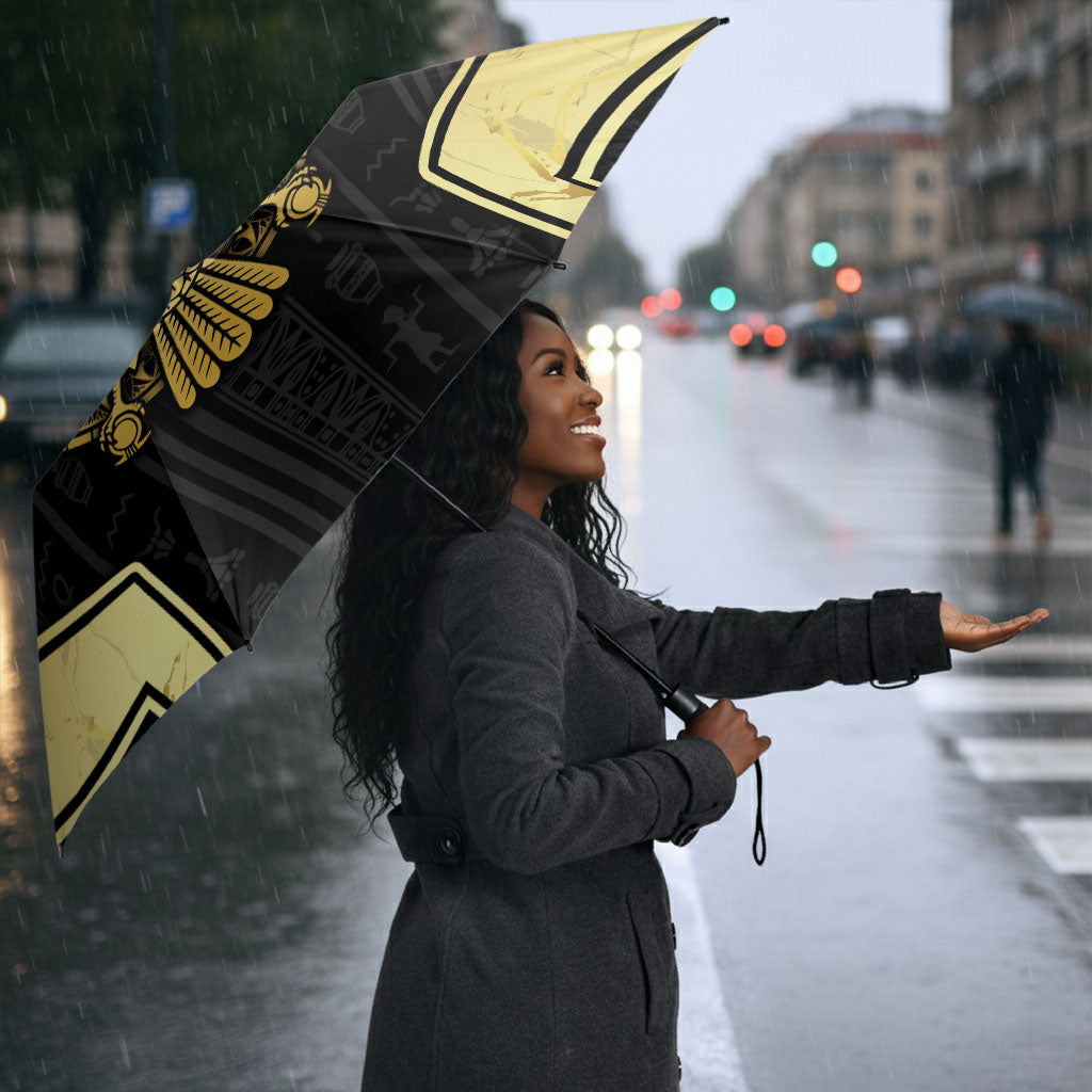 Egypt BA Umbrella Winged Pharaoh Hieroglyphic Patterns