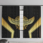 Egypt BA Window Curtain Winged Pharaoh Hieroglyphic Patterns