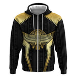 Egypt BA Zip Hoodie Winged Pharaoh Hieroglyphic Patterns