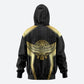 Egypt BA Zip Hoodie Winged Pharaoh Hieroglyphic Patterns