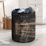 Egyptian God Anubis Laundry Basket Jackal Headed Deity Ancient Egypt Mythology Gilded