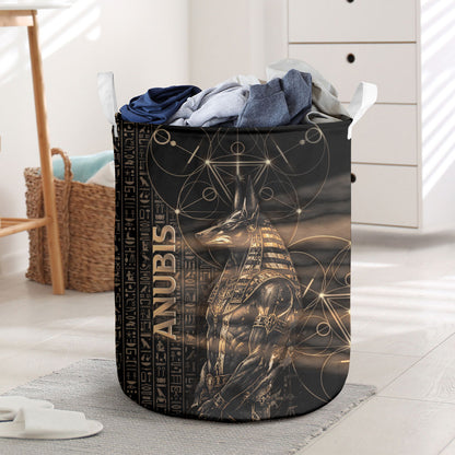 Egyptian God Anubis Laundry Basket Jackal Headed Deity Ancient Egypt Mythology Gilded