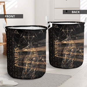 Egyptian God Anubis Laundry Basket Jackal Headed Deity Ancient Egypt Mythology Gilded