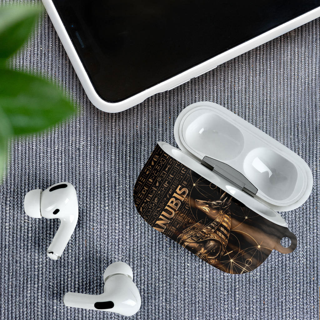 Egyptian God Anubis AirPods Case Jackal Headed Deity Ancient Egypt Mythology Gilded