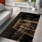 Egyptian God Anubis Area Rug Jackal Headed Deity Ancient Egypt Mythology Gilded