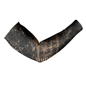 Personalized Egyptian God Anubis Arm Sleeves Jackal Headed Deity Ancient Egypt Mythology Gilded