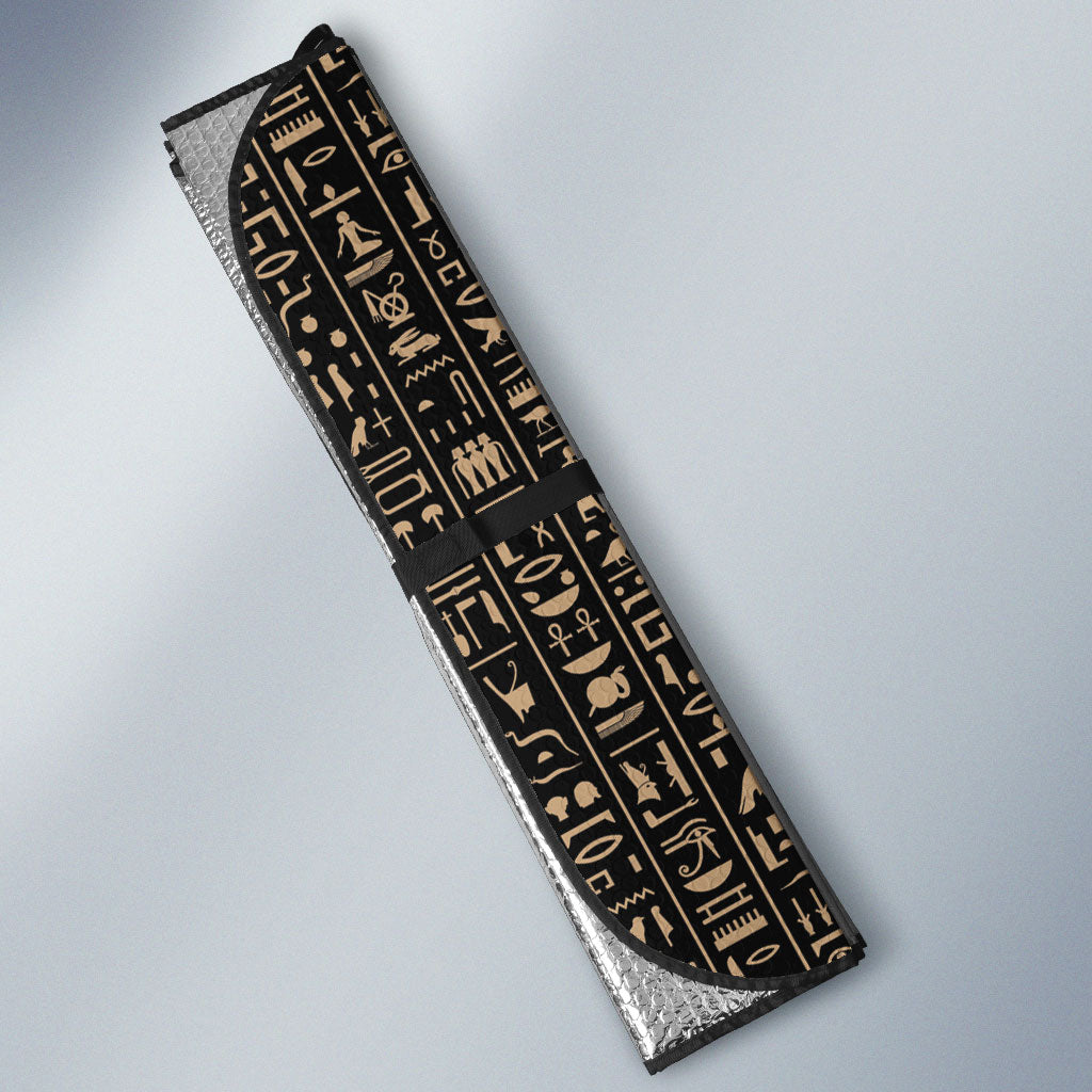 Egyptian God Anubis Auto Sun Shade Jackal Headed Deity Ancient Egypt Mythology Gilded