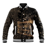 Personalized Egyptian God Anubis Baseball Jacket Jackal Headed Deity Ancient Egypt Mythology Gilded