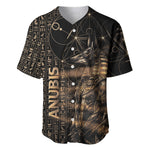 Personalized Egyptian God Anubis Baseball Jersey Jackal Headed Deity Ancient Egypt Mythology Gilded
