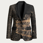 Personalized Egyptian God Anubis Blazer Jackal Headed Deity Ancient Egypt Mythology Gilded