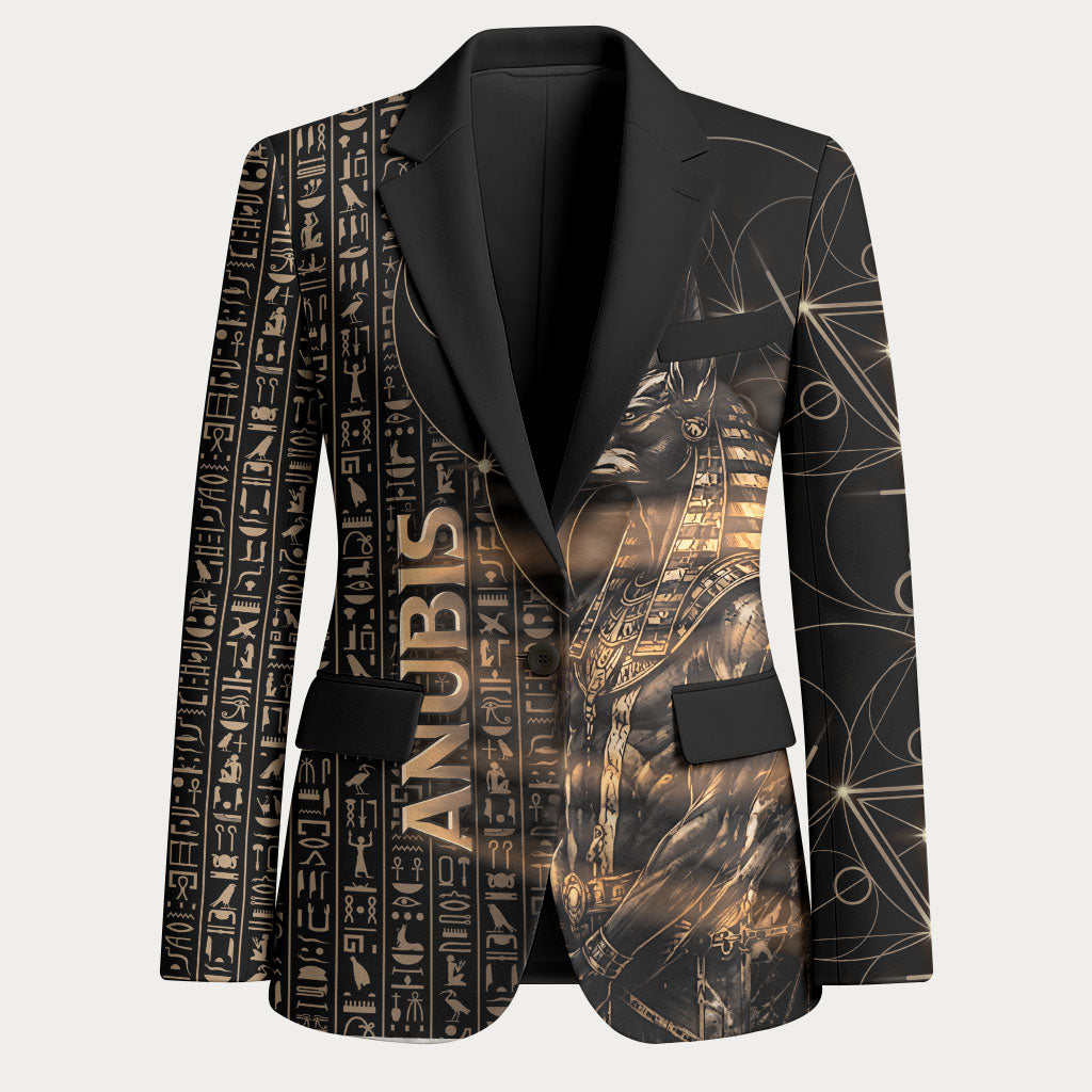 Personalized Egyptian God Anubis Blazer Jackal Headed Deity Ancient Egypt Mythology Gilded