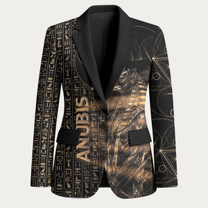Personalized Egyptian God Anubis Blazer Jackal Headed Deity Ancient Egypt Mythology Gilded