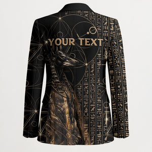 Personalized Egyptian God Anubis Blazer Jackal Headed Deity Ancient Egypt Mythology Gilded
