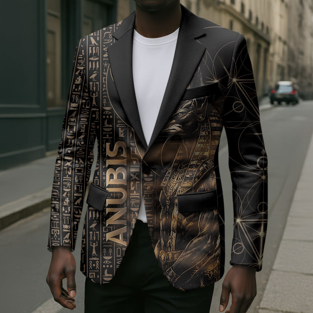 Personalized Egyptian God Anubis Blazer Jackal Headed Deity Ancient Egypt Mythology Gilded