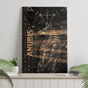 Egyptian God Anubis Canvas Wall Art Jackal Headed Deity Ancient Egypt Mythology Gilded