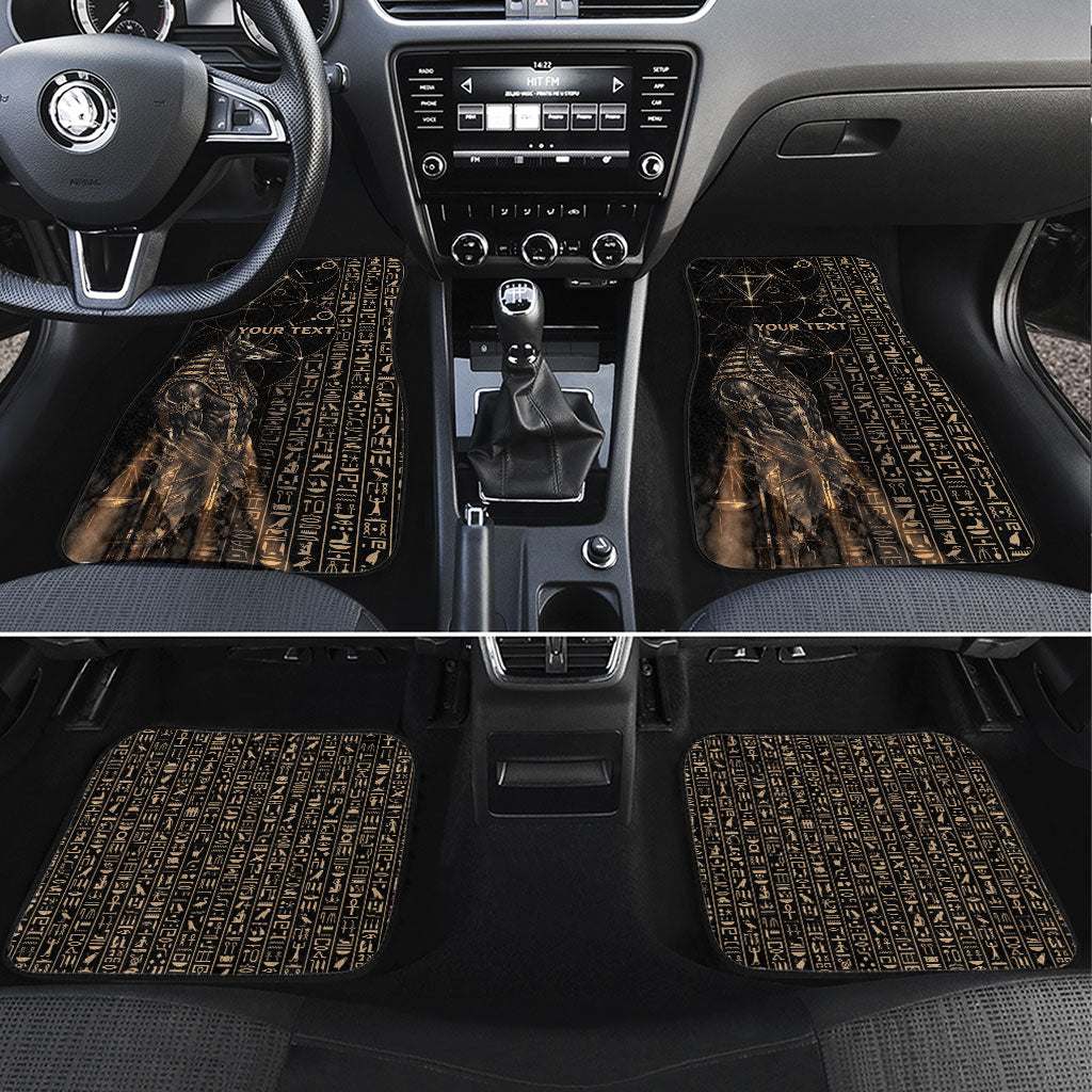 Personalized Egyptian God Anubis Car Mats Jackal Headed Deity Ancient Egypt Mythology Gilded