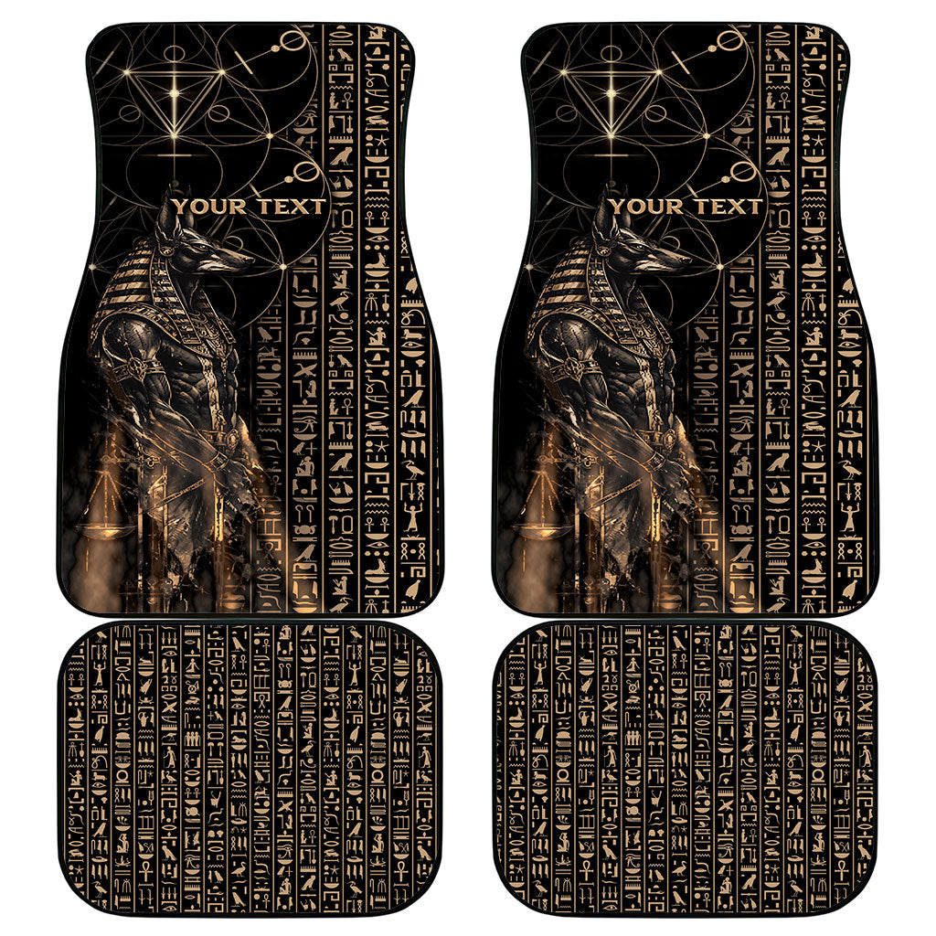 Personalized Egyptian God Anubis Car Mats Jackal Headed Deity Ancient Egypt Mythology Gilded