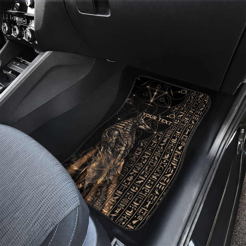 Personalized Egyptian God Anubis Car Mats Jackal Headed Deity Ancient Egypt Mythology Gilded