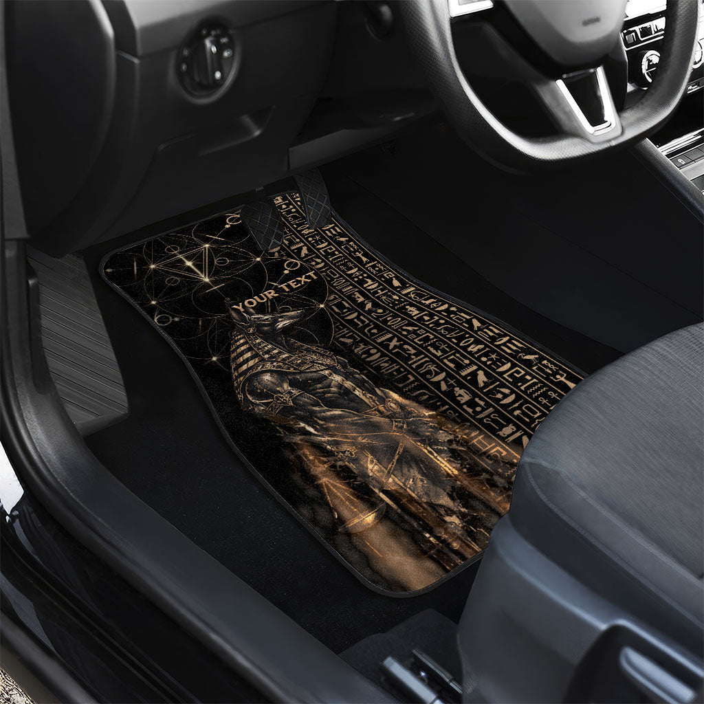 Personalized Egyptian God Anubis Car Mats Jackal Headed Deity Ancient Egypt Mythology Gilded