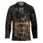 Personalized Egyptian God Anubis Hockey Jersey Jackal Headed Deity Ancient Egypt Mythology Gilded