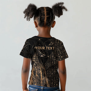 Personalized Egyptian God Anubis Kid T shirt Jackal Headed Deity Ancient Egypt Mythology Gilded