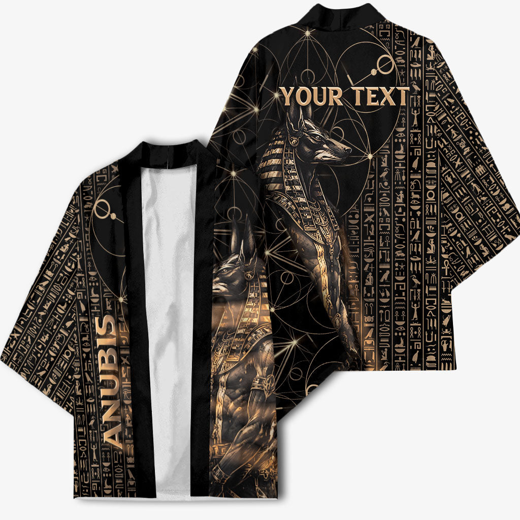 Personalized Egyptian God Anubis Kimono Jackal Headed Deity Ancient Egypt Mythology Gilded