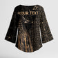 Personalized Egyptian God Anubis Kimono Sleeve Blouse Jackal Headed Deity Ancient Egypt Mythology Gilded