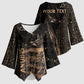 Personalized Egyptian God Anubis Kimono Sleeve Blouse Jackal Headed Deity Ancient Egypt Mythology Gilded