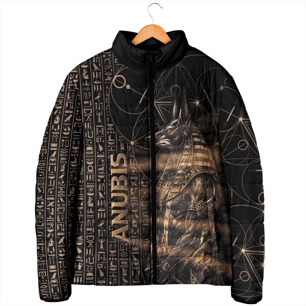Personalized Egyptian God Anubis Padded Jacket Jackal Headed Deity Ancient Egypt Mythology Gilded