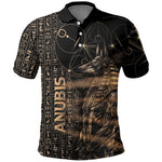 Personalized Egyptian God Anubis Polo Shirt Jackal Headed Deity Ancient Egypt Mythology Gilded