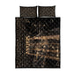 Egyptian God Anubis Quilt Bed Set Jackal Headed Deity Ancient Egypt Mythology Gilded