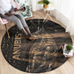 Egyptian God Anubis Round Carpet Jackal Headed Deity Ancient Egypt Mythology Gilded