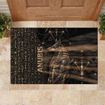 Egyptian God Anubis Rubber Doormat Jackal Headed Deity Ancient Egypt Mythology Gilded