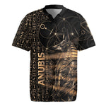 Personalized Egyptian God Anubis Rugby Jersey Jackal Headed Deity Ancient Egypt Mythology Gilded