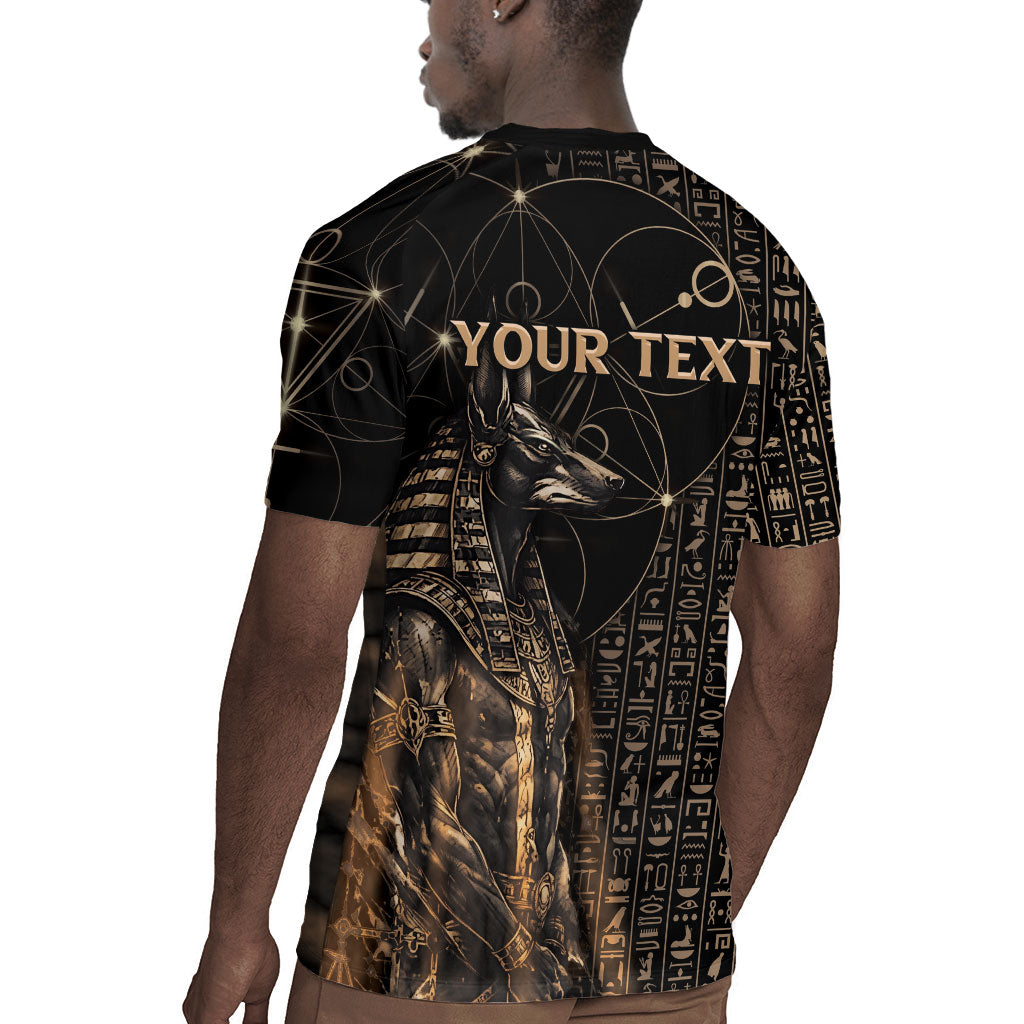 Personalized Egyptian God Anubis Rugby Jersey Jackal Headed Deity Ancient Egypt Mythology Gilded