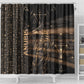 Egyptian God Anubis Shower Curtain Jackal Headed Deity Ancient Egypt Mythology Gilded