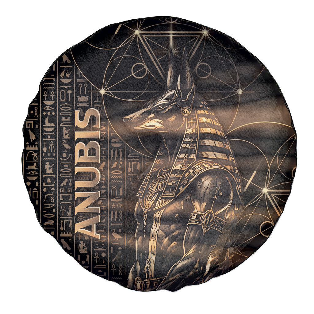 Egyptian God Anubis Spare Tire Cover Jackal Headed Deity Ancient Egypt Mythology Gilded
