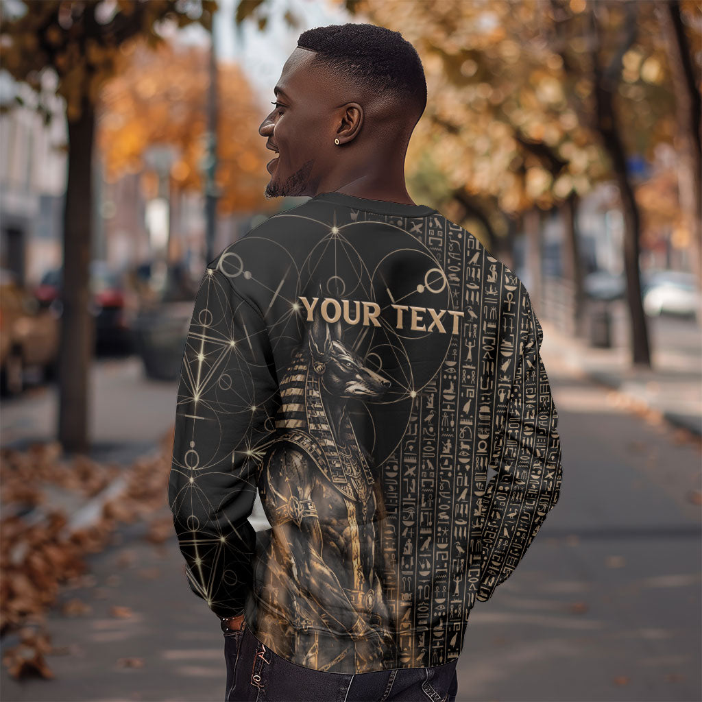 Personalized Egyptian God Anubis Sweatshirt Jackal Headed Deity Ancient Egypt Mythology Gilded