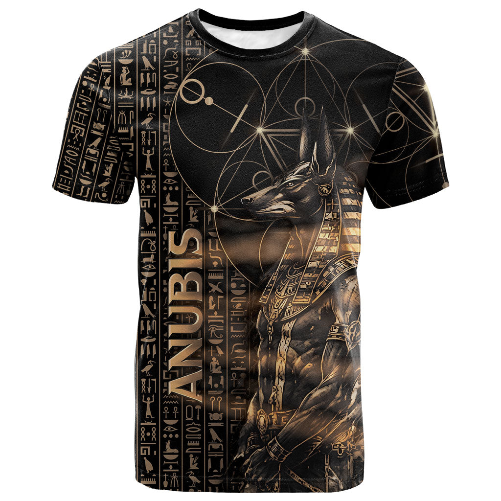 Personalized Egyptian God Anubis T shirt Jackal Headed Deity Ancient Egypt Mythology Gilded