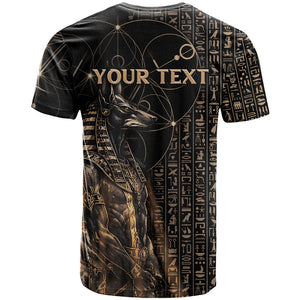 Personalized Egyptian God Anubis T shirt Jackal Headed Deity Ancient Egypt Mythology Gilded