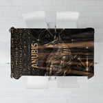 Egyptian God Anubis Tablecloth Jackal Headed Deity Ancient Egypt Mythology Gilded