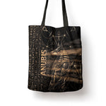 Egyptian God Anubis Tote Bag Jackal Headed Deity Ancient Egypt Mythology Gilded