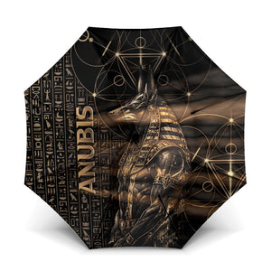 Egyptian God Anubis Umbrella Jackal Headed Deity Ancient Egypt Mythology Gilded