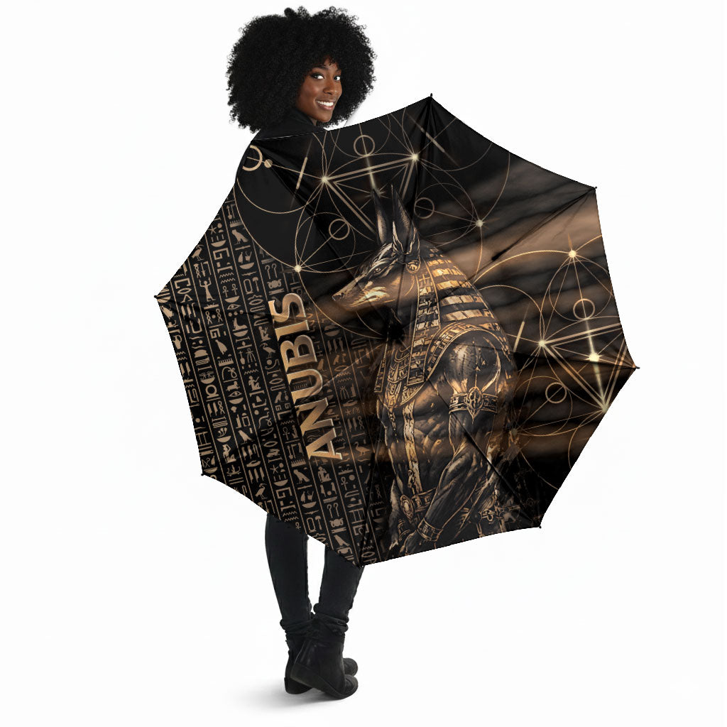 Egyptian God Anubis Umbrella Jackal Headed Deity Ancient Egypt Mythology Gilded