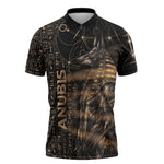 Personalized Egyptian God Anubis Zipper Polo Shirt Jackal Headed Deity Ancient Egypt Mythology Gilded